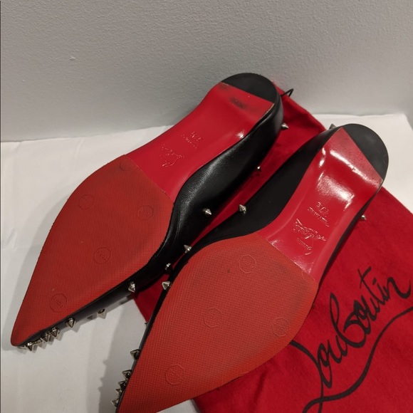 louboutin / studded pointed toe flats - Picture 7 of 9